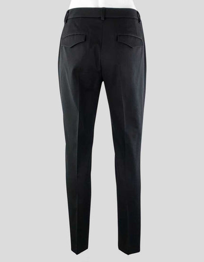 Theory Women's Mid Rise Straight Leg Pants With Four Pockets Tonal Stitching And Zip Closure At Front Size 4 US