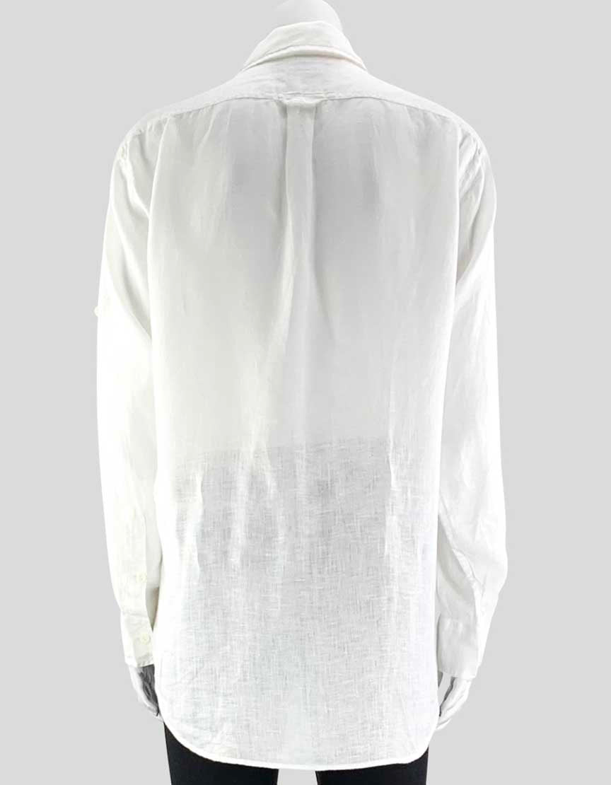 RALPH LAUREN Blue Label Linen Button Down Shirt - 6 US