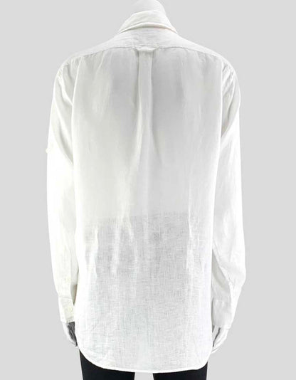 RALPH LAUREN Blue Label Linen Button Down Shirt - 6 US