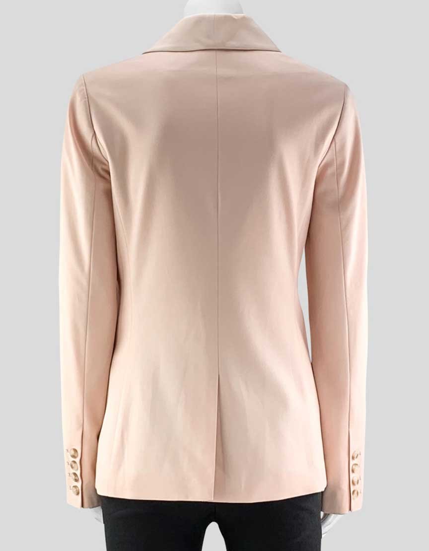 Elizabeth And James Women's Blazer Waist Length Single Button Closure Padded Shoulders Buttoned Sleeves Size 4 US