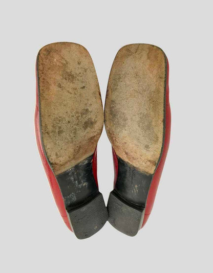 SALVATORE FERRAGAMO Square Toe Loafers - 9 US