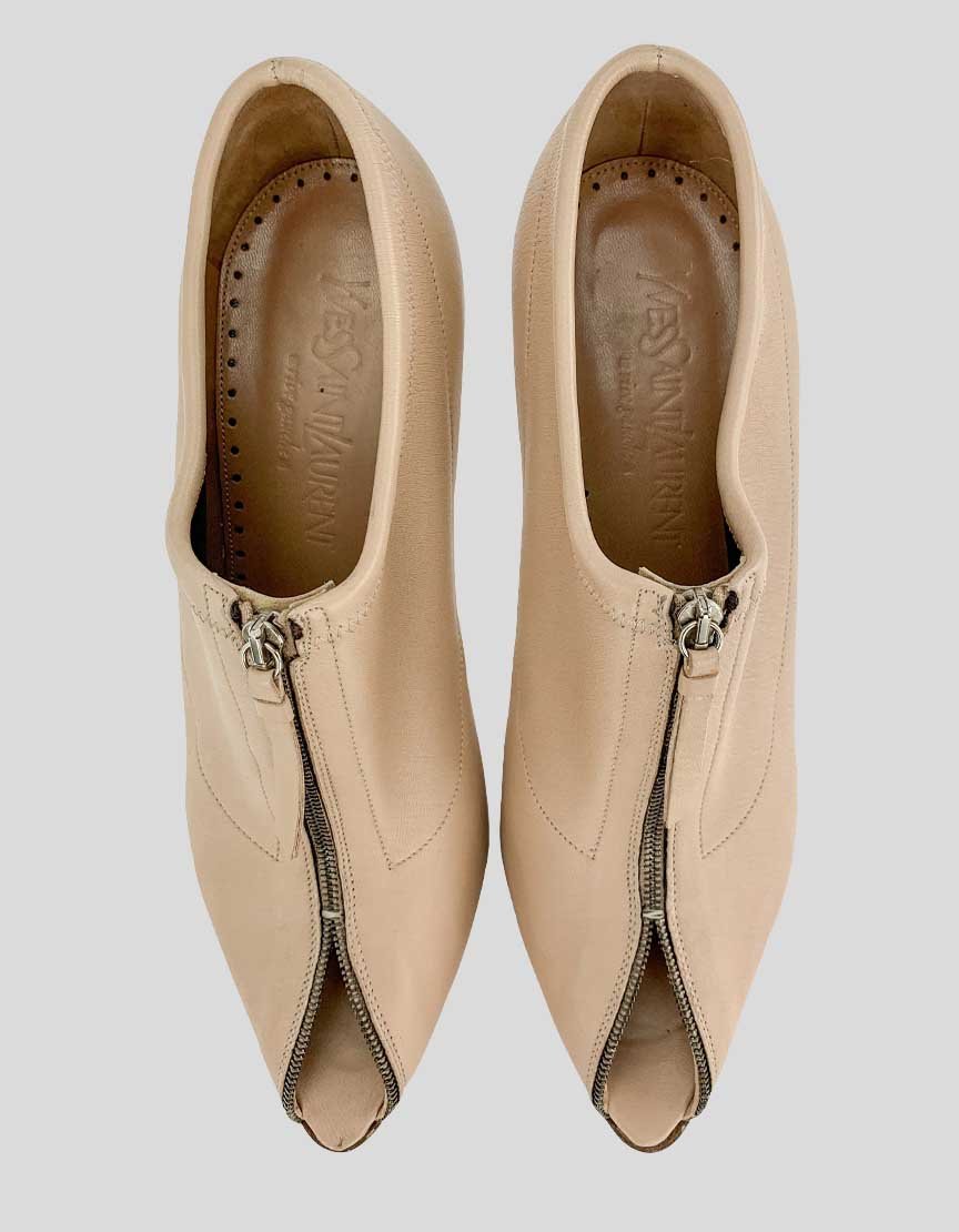 SAINT LAURENT Open Toe Bootie - 38.5 IT | 8.5 US