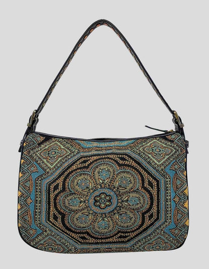 Isabella Fiore Floral Woven Shoulder Bag