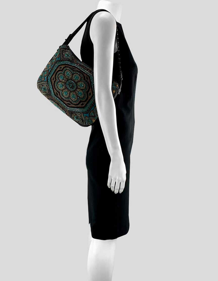 Isabella Fiore Floral Woven Shoulder Bag