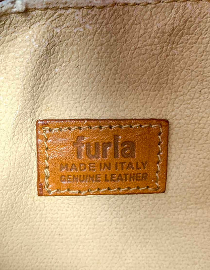 Furla Gold Leather Crossbody Bag Vintage