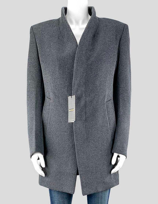 Jianyi Three Quarter Length Charcoal Grey Coat Size Medium