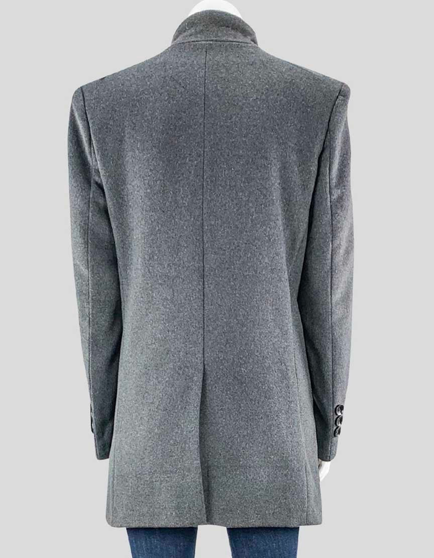 Jianyi Three Quarter Length Charcoal Grey Coat Size Medium