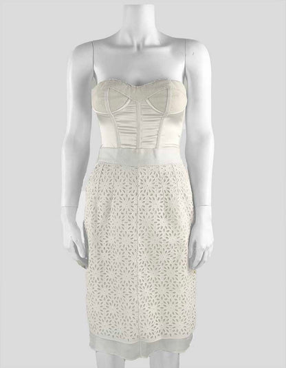 Dolce & Gabbana Cream Bustier Dress - 40 IT | 4 US