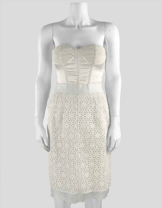 Dolce & Gabbana Cream Bustier Dress - 40 IT | 4 US