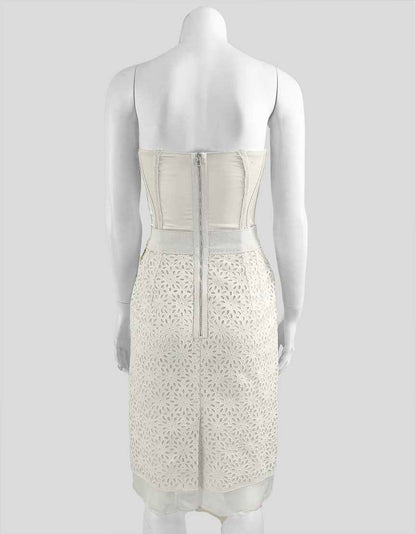 Dolce & Gabbana Cream Bustier Dress - 40 IT | 4 US