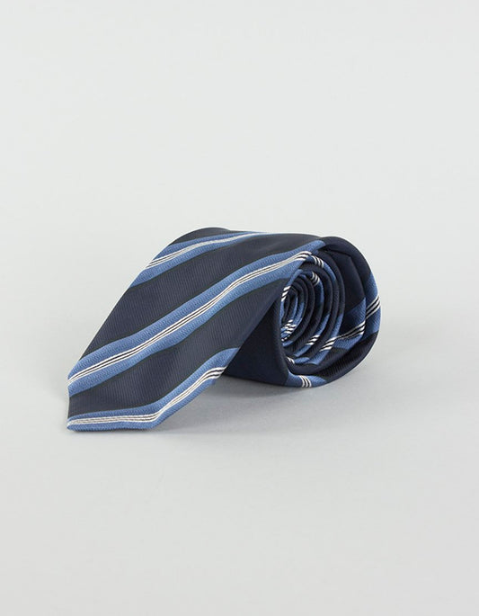 BOSS HUGO BOSS Blue Tie with Stripes - One Size