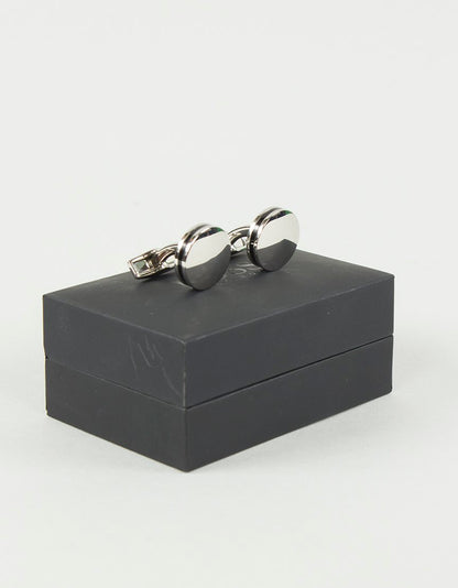 Boss Hugo Boss Gone Tone Cuff Links With Black Trim