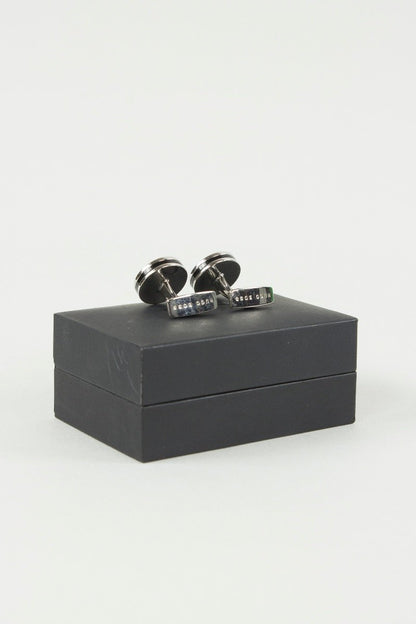 Boss Hugo Boss Gone Tone Cuff Links With Black Trim