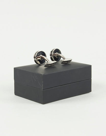 Boss Hugo Boss Gone Tone Cuff Links With Black Trim