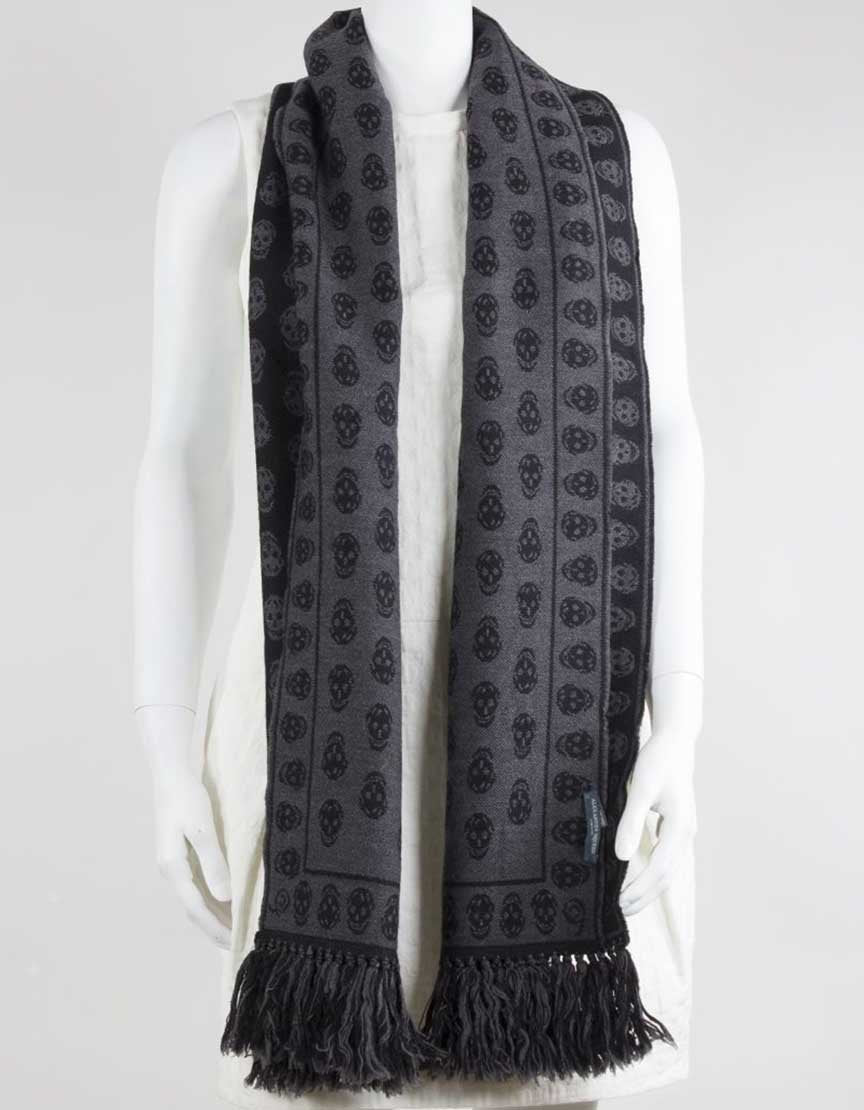 ALEXANDER McQUEEN Skull Wool Scarf - O/S