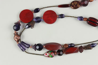 Theresa Goodall Necklace With Red Wooden Circles