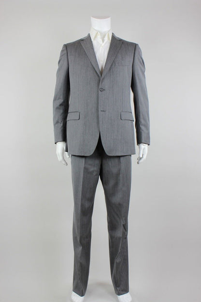 Z Zegna Light Weight Two Button Double Back Vent Suit Jacket With Flat Front Pants 42R