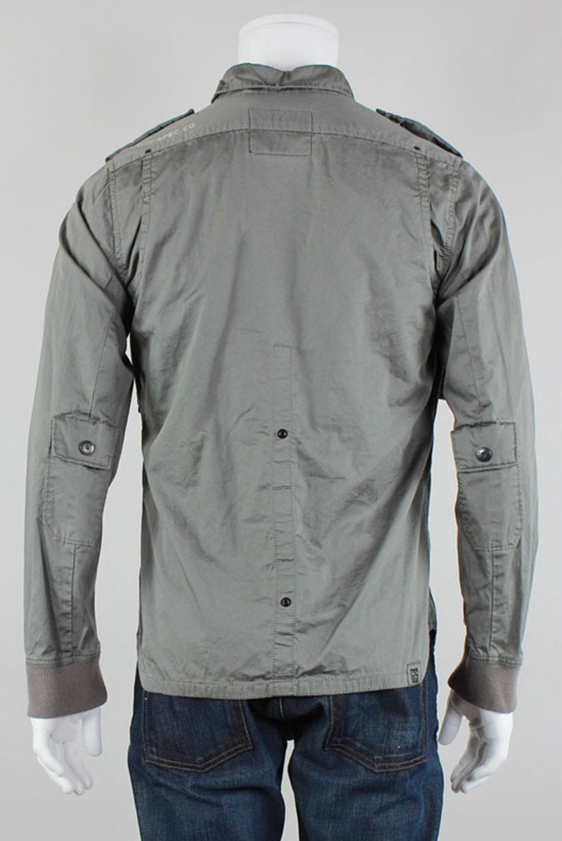 G Star Raw Light Weight Jacket With Two Flap Pockets Elasticated Cuffs And Zip Front Large