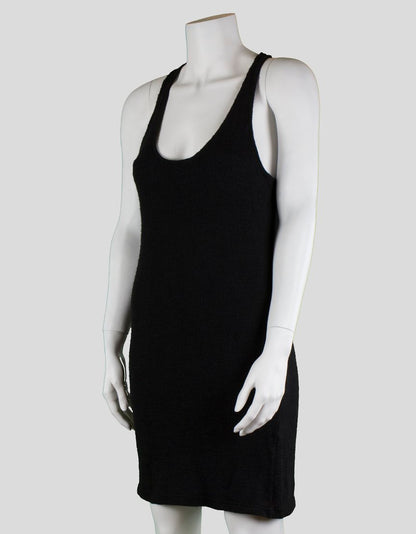 Monrow Black Sleeveless Scoop Neck Knit Dress Size Small