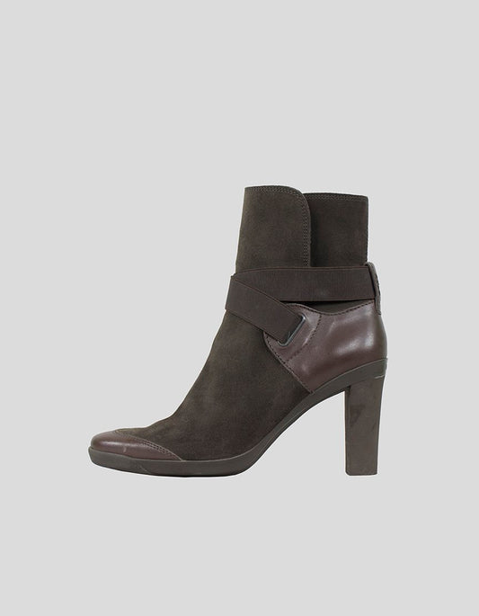 Hogan Pull-on Chocolate Brown Ankle Boots - 7 US