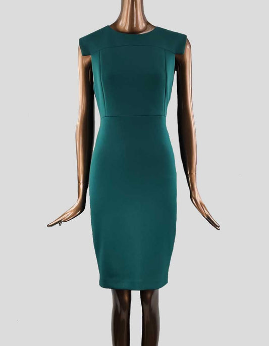 Calvin Klein Green Dress With Back Zipper Size 8 US