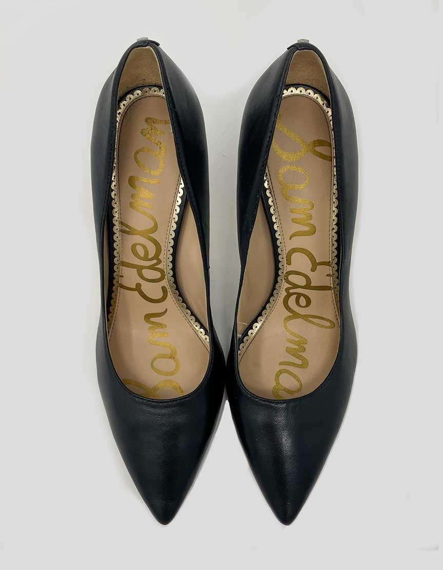 Sam Edelman Black Hazel Pointed Toe Heel 7M US
