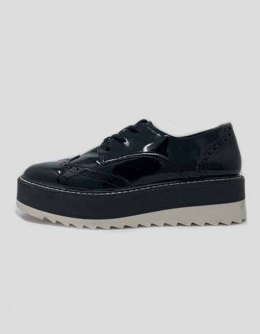 ZARA Platform Patent Leather Oxford Shoes - 36 IT | 6 US