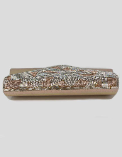 Champagne Evening Clutch With Embellishments
