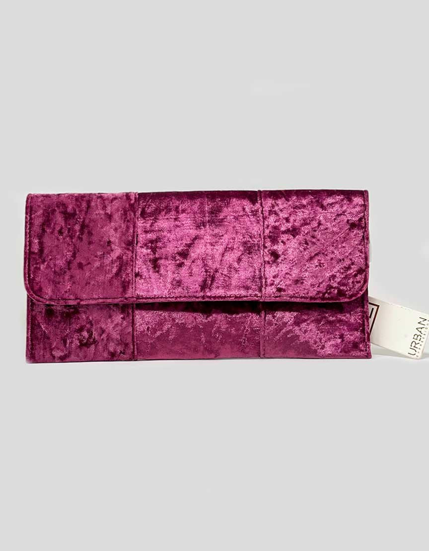 Urban Expressions Lavender Velvet Clutch Bag