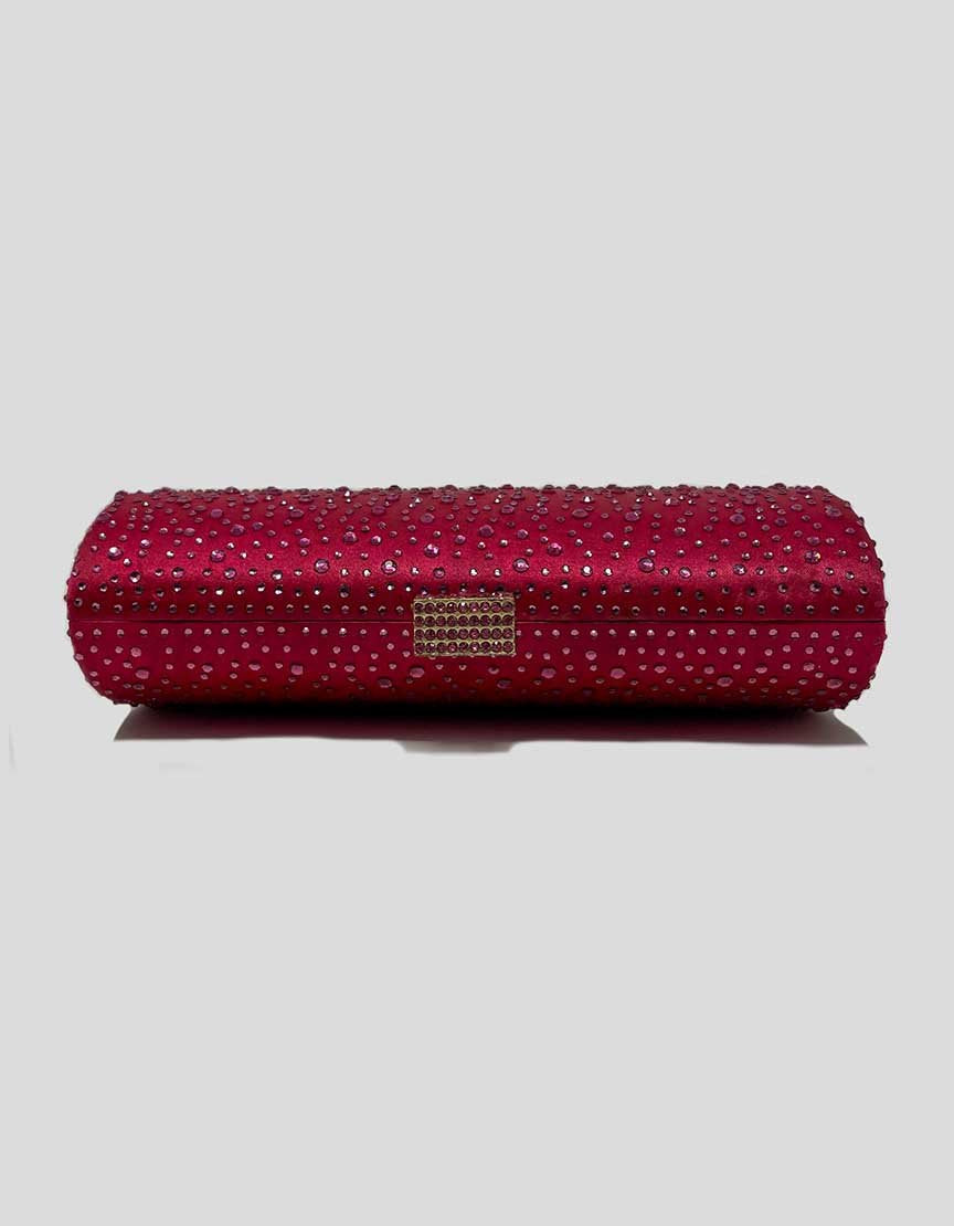 Pink Jewel Box Evening Clutch With Crystals