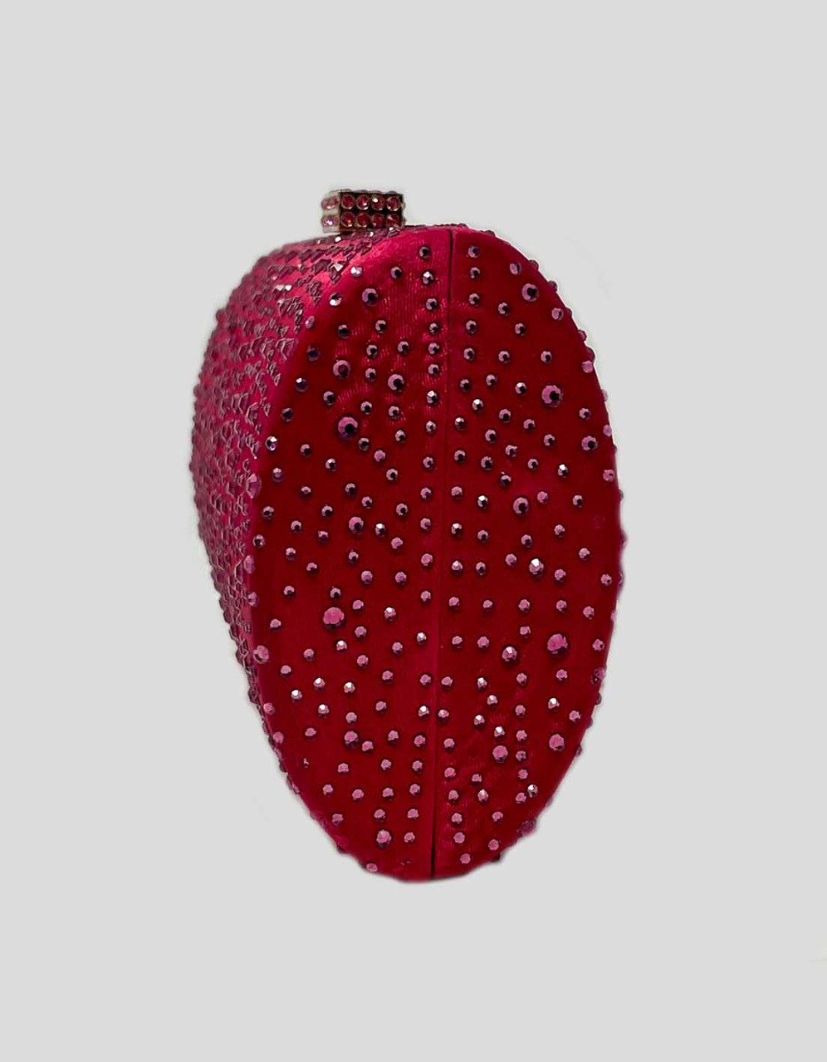 Pink Jewel Box Evening Clutch With Crystals