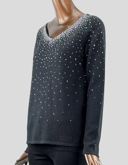 Neiman MarcUS Black Cashmere Sweater Women Medium