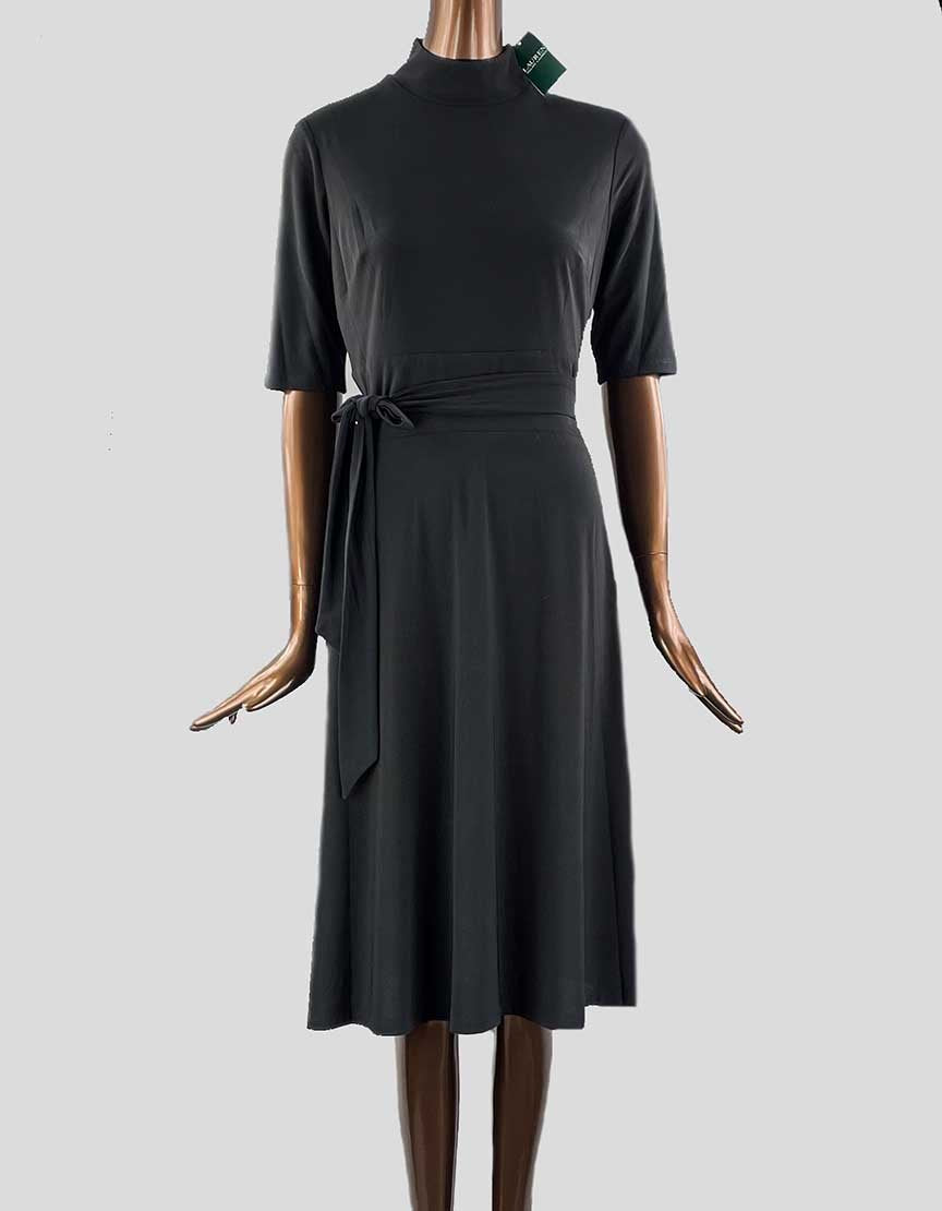 LAUREN RALPH LAUREN Black Mock Neck Dress w/ Tags - 8 US