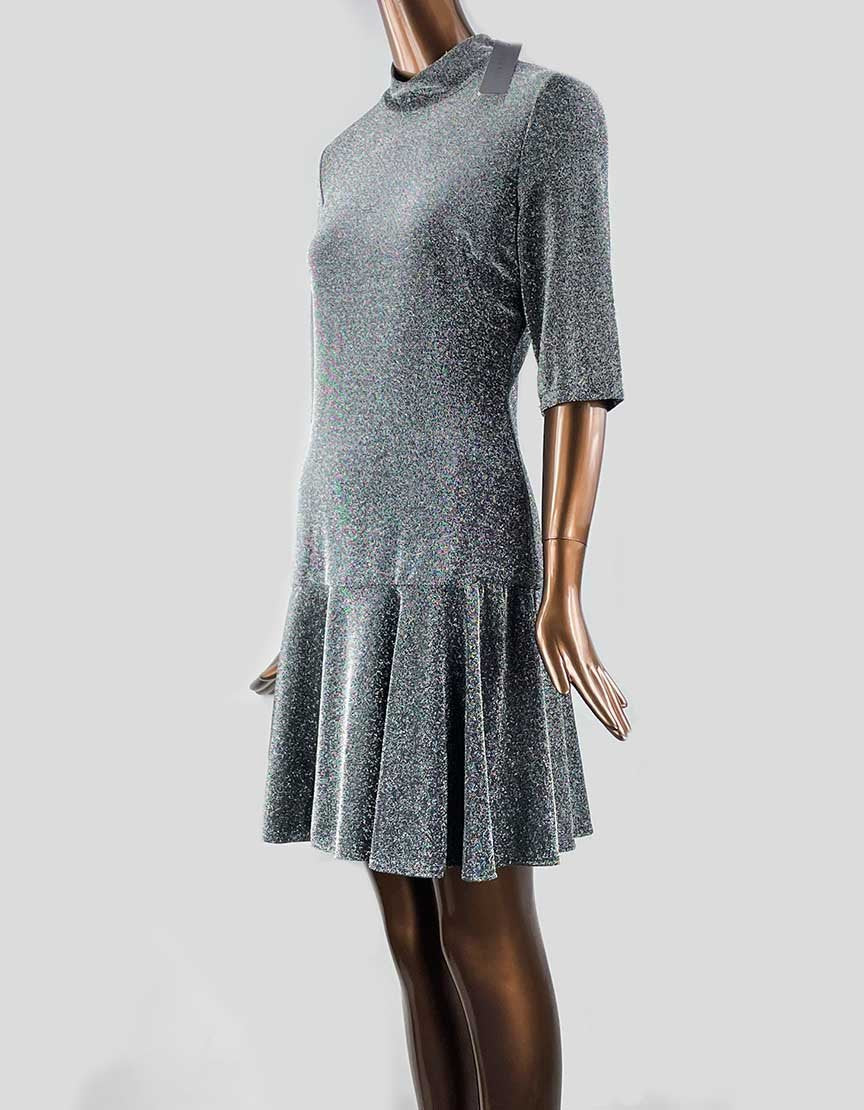 Black Halo Tinkerbell Dress In Metallic Knit 12 US