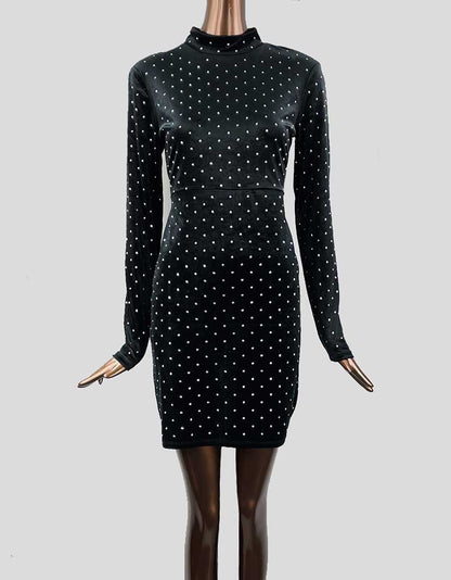 H & M Black Velvet Cocktail Dress With Sequins - Medium H & M Black Velvet Cocktail Dress With Sequins - Medium
