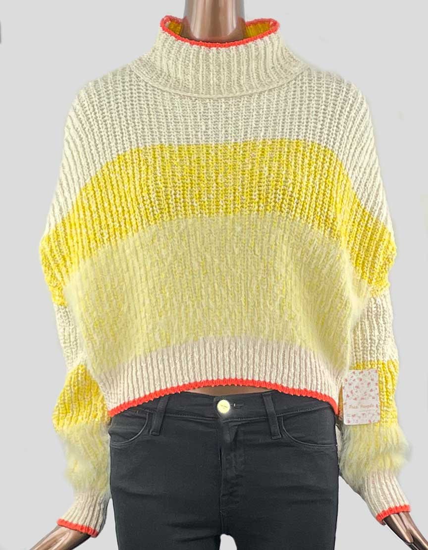 Free People Sunbrite Cotton Blend Sweater Small