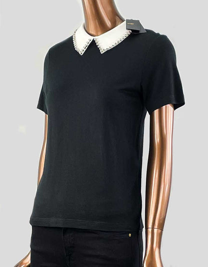 Maje T Shirt With Removable Collar Size 4 US