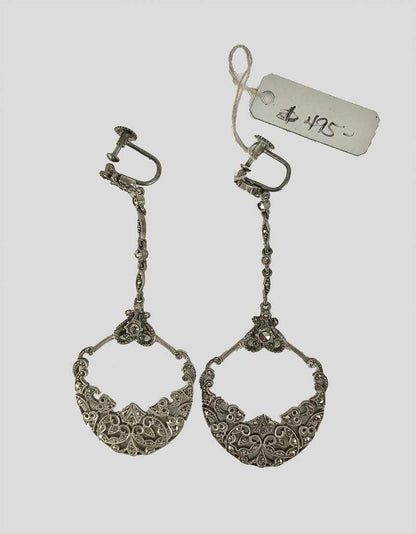 Vintage Silver Drop Earrings