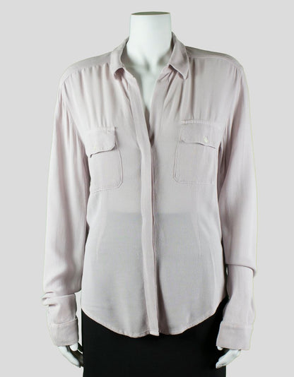 James Perse Women's Long Sleeved Button Down Blouse Size 3