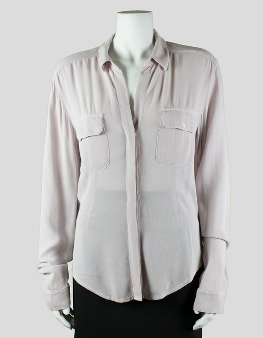 James Perse Women's Long Sleeved Button Down Blouse Size 3
