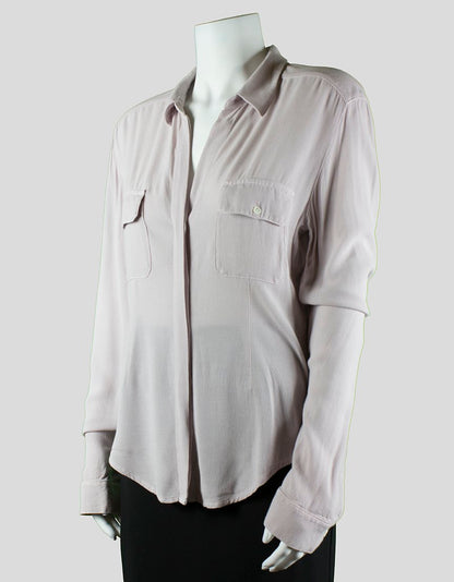 James Perse Women's Long Sleeved Button Down Blouse Size 3