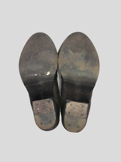 All Saints Distressed Mock Brogue Western Bootie 37 IT 7 US