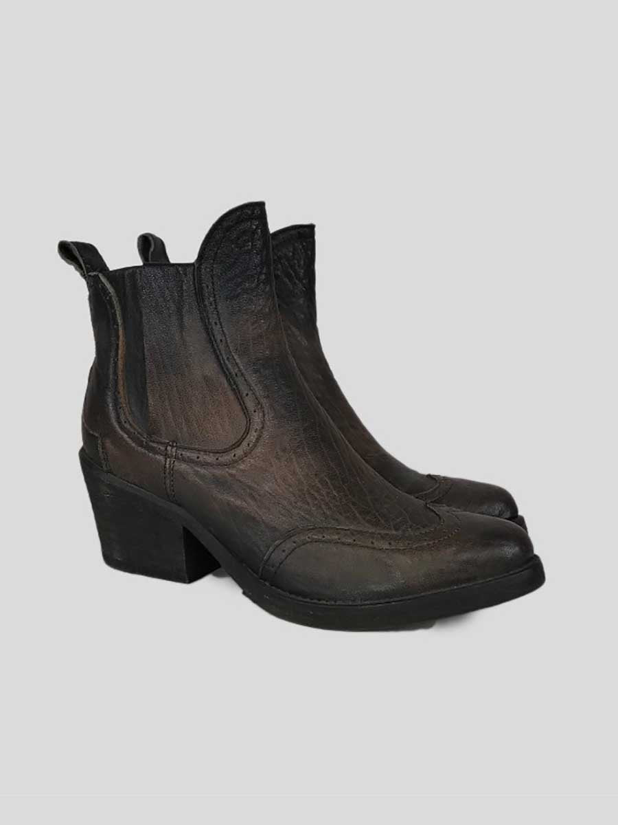 All Saints Distressed Mock Brogue Western Bootie 37 IT 7 US