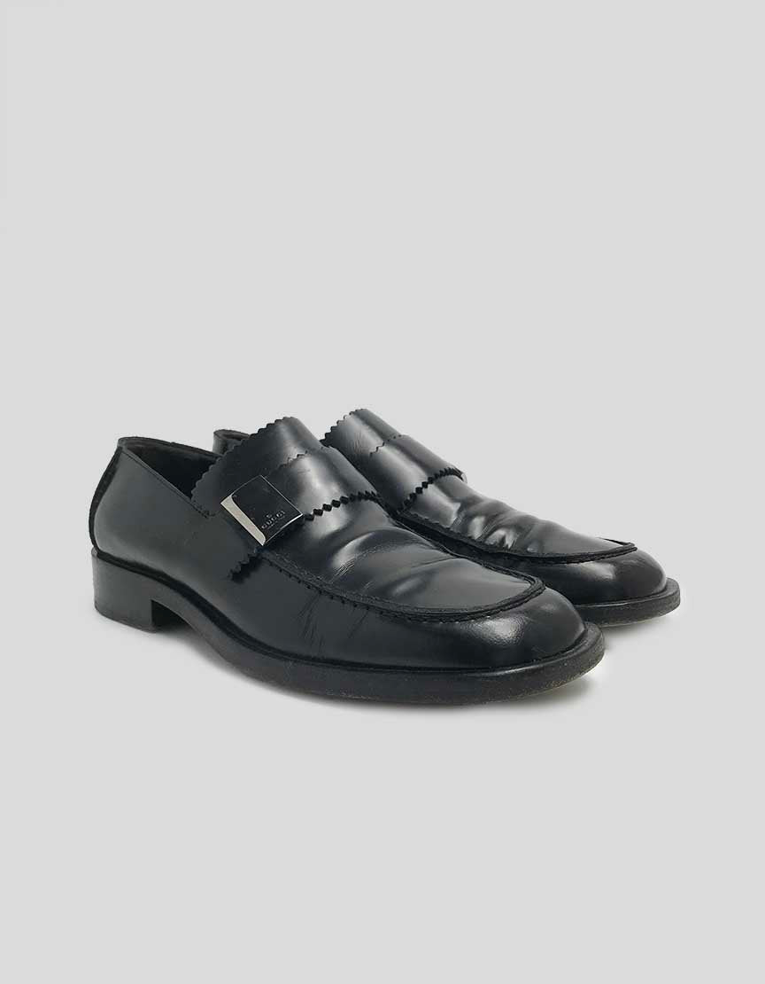 Gucci Black Square Toe Loafers - 6.5B US