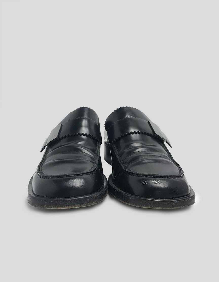 Gucci Black Square Toe Loafers - 6.5B US