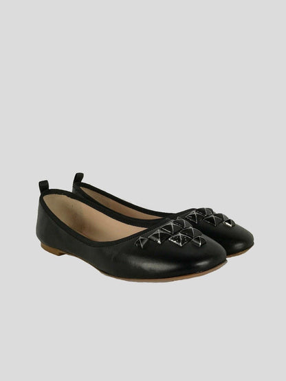 MARC JACOBS Black Leather Flats - 7 US | 37 IT