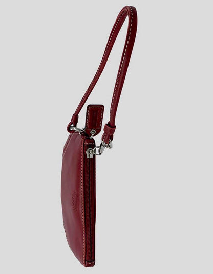 Coach Red Leather Wristlet