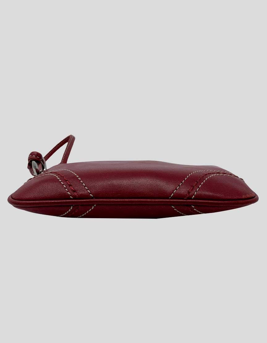 Coach Red Leather Wristlet