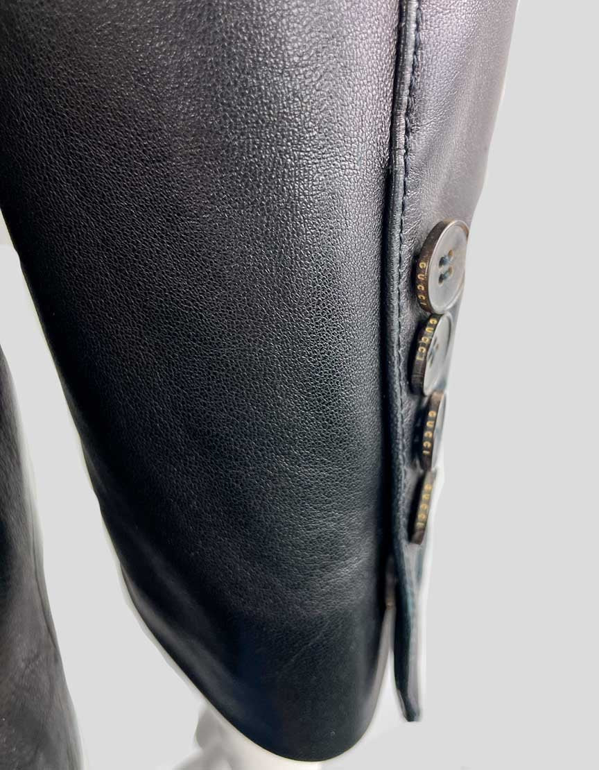 GUCCI Black Leather Blazer - 50 IT | 40 US