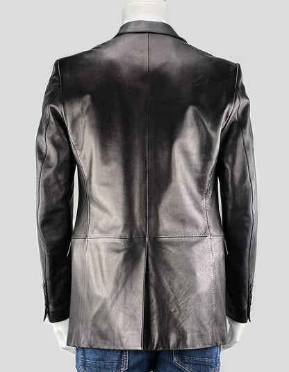 GUCCI Black Leather Blazer - 50 IT | 40 US